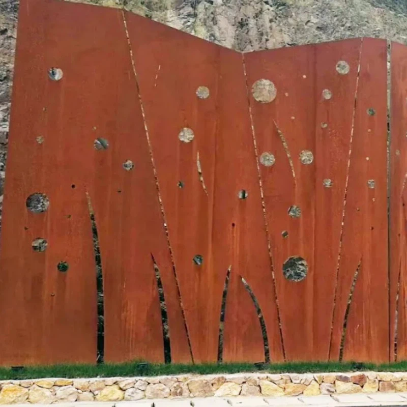 Weathering steel fence4 Weathering steel fence4